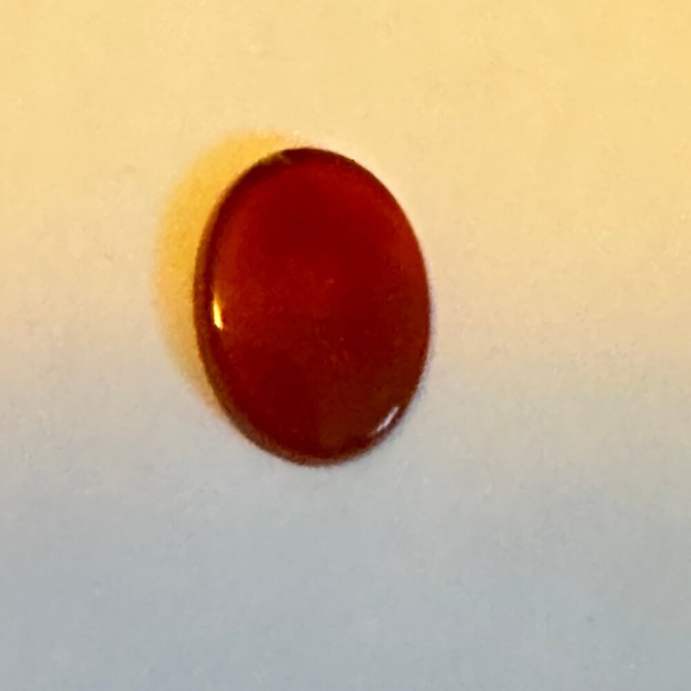 Agate Beautiful Red Loose Gemstone Cabochon for Rings 16 mm x 10 mm Flat
